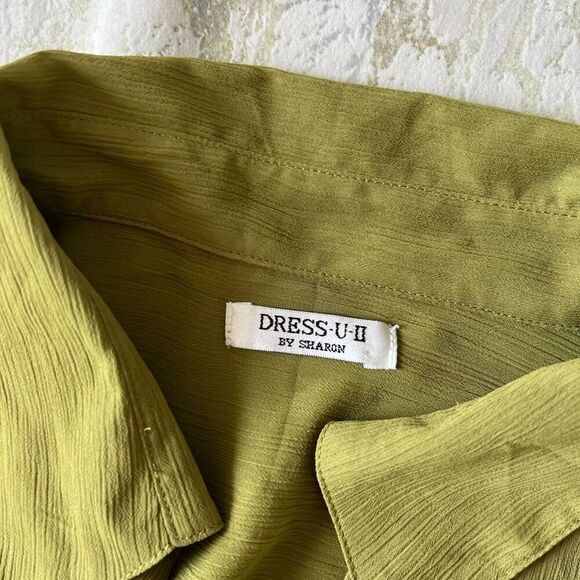 Dress you II 90s Y2K Beaded front crepe long sleeve blouse - Picture 9 of 16